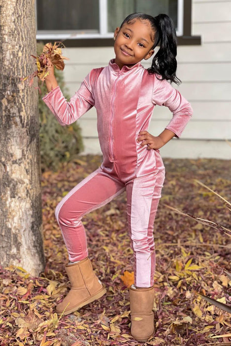 Kids velvet hot sale jumpsuit