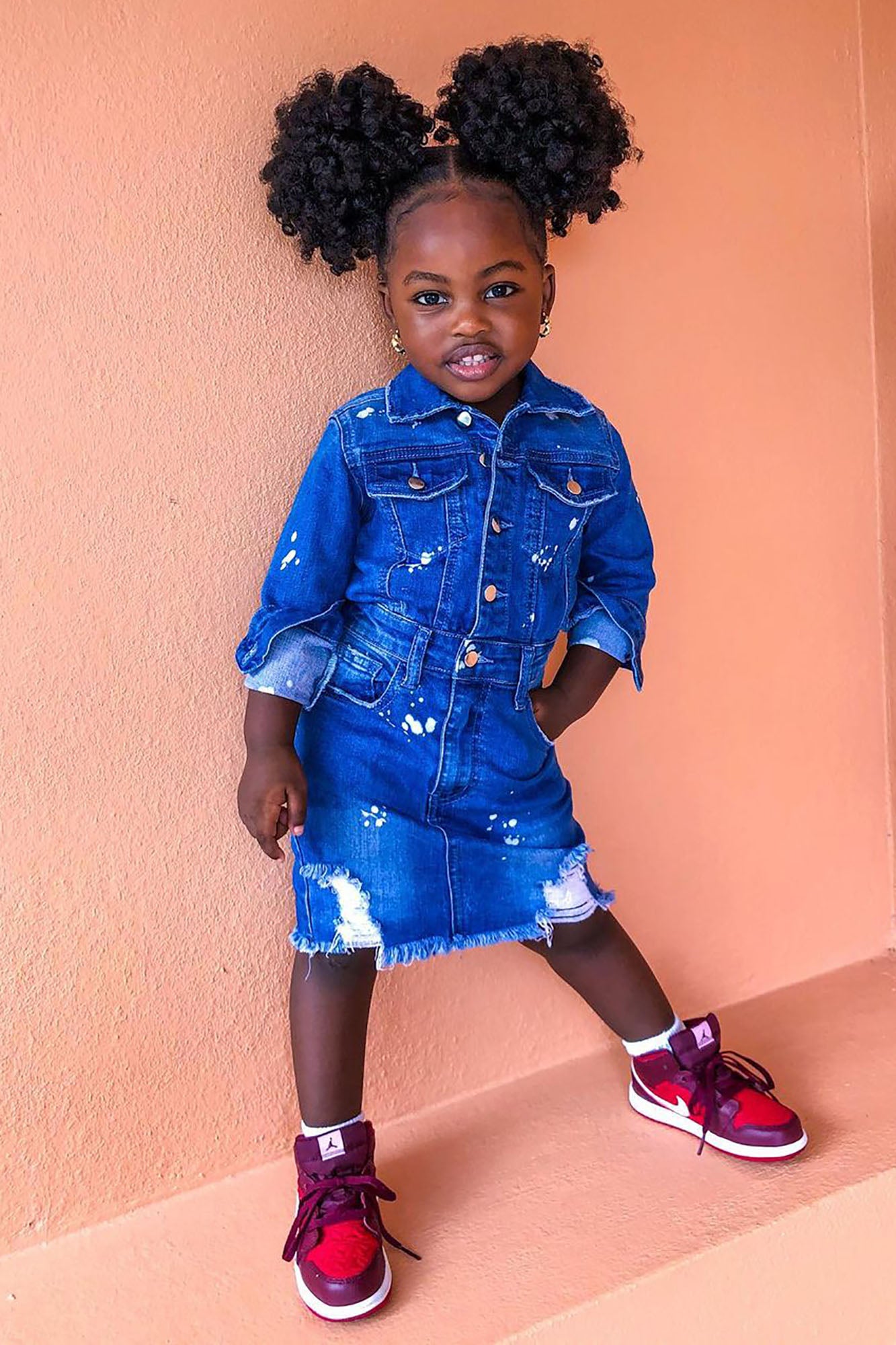 NEW SHADED BLUE DENIM DAMAGE T-SHIRT FOR GIRLS – Expo City