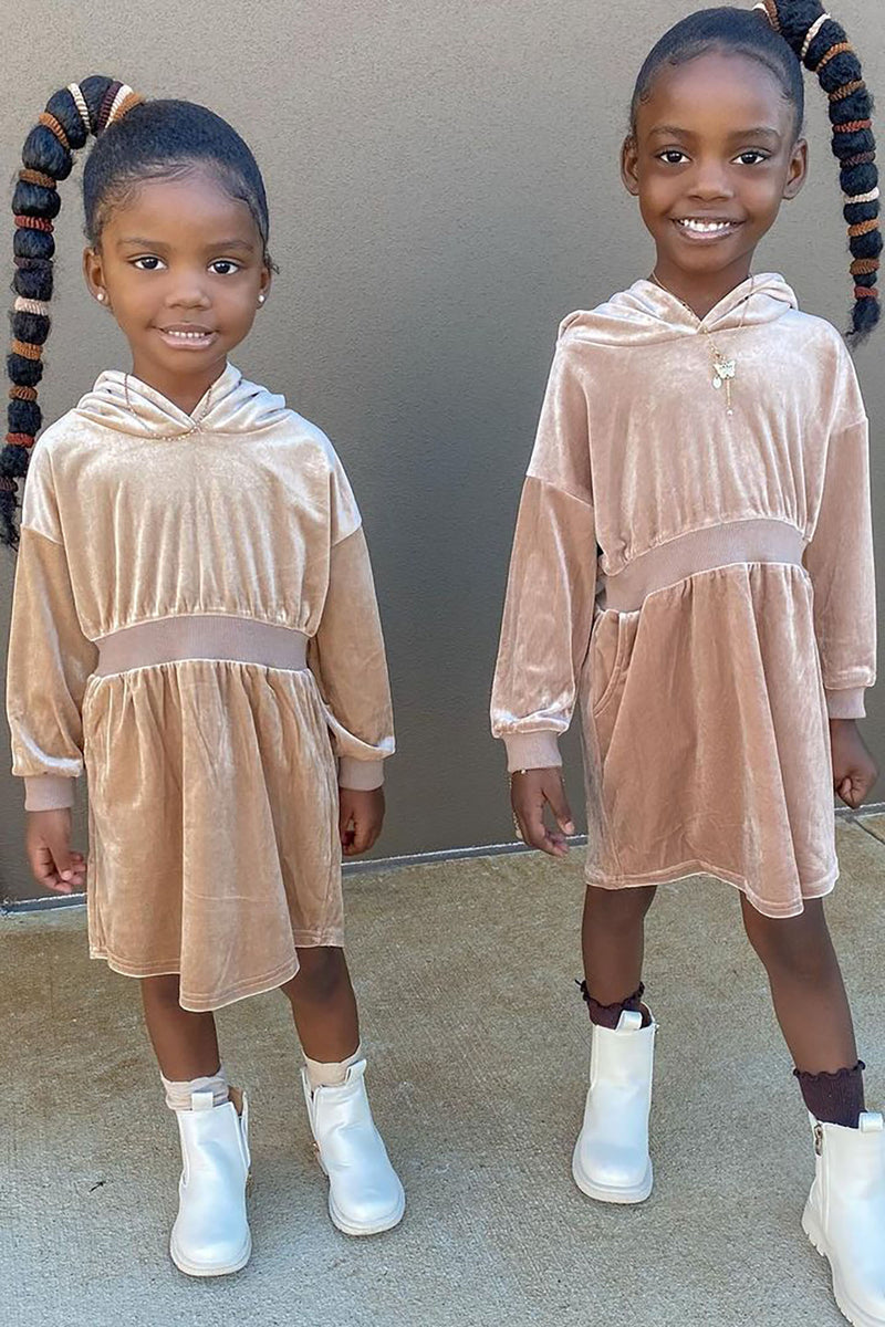 Mini Erin Velvet Sweatshirt Dress - Taupe | Fashion Nova, Kids Dresses ...