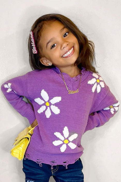 Kids deals purple sweater