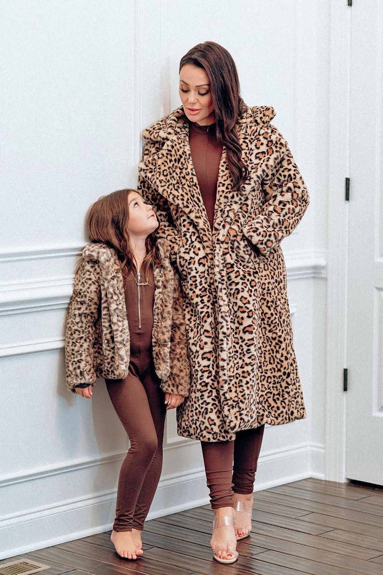 Spotted faux hotsell fur coat