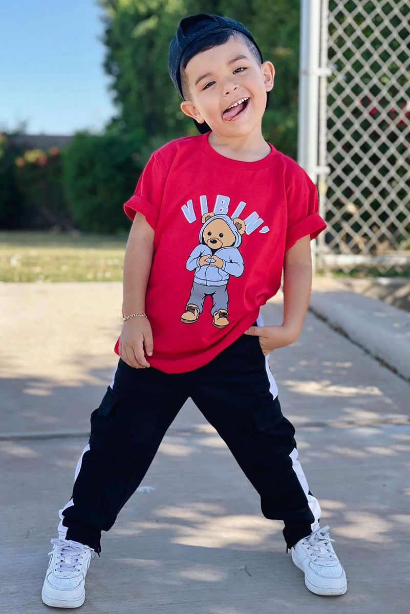 Mini Teddy Vibin' Short Sleeve Tee - Red | Fashion Nova, Kids Tops & T ...