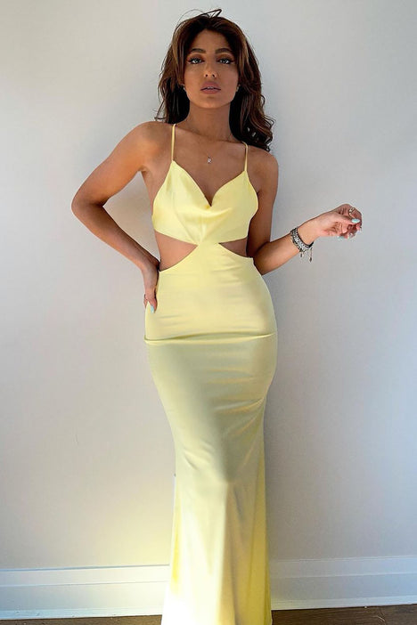 Mustard yellow 2024 dress fashion nova