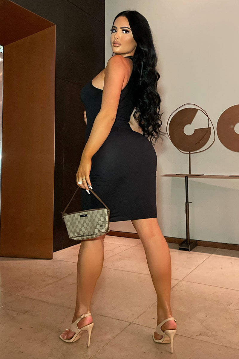 Stay In Touch Ruched Mini Dress - Black | Fashion Nova, Dresses ...