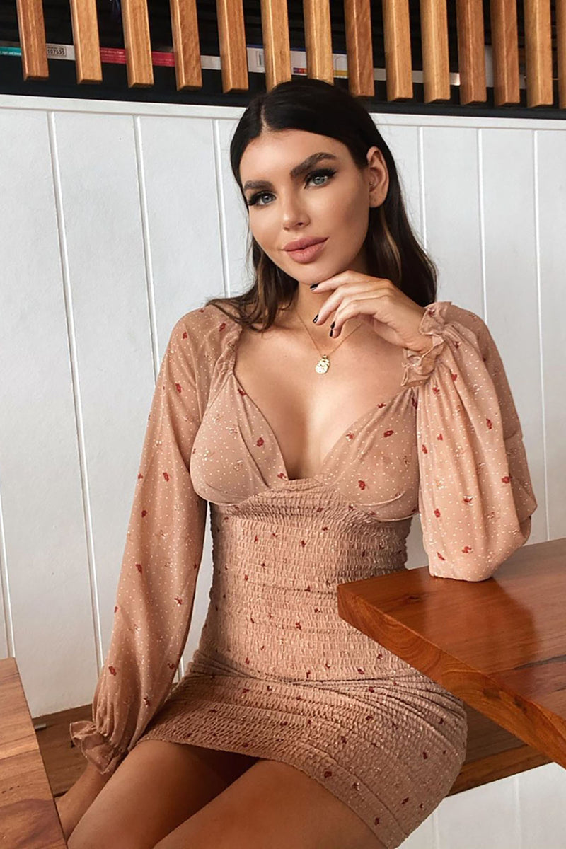 Walk That Smock Mini Dress Taupe Fashion Nova Dresses Fashion Nova