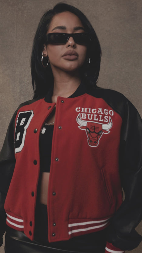 NBA Team Manager Bulls Bomber - Black, Fashion Nova, Jackets & Coats