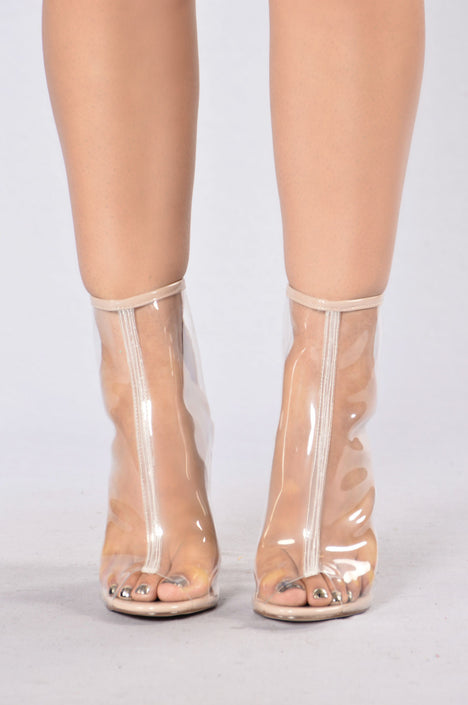 Fashion nova hot sale clear boots